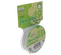 Beadsmith Flex-rite 49 Strand Beading Wire - Metallic Satin Gold - .014" 30 ft (.018 inches, Metallic Satin Gold)