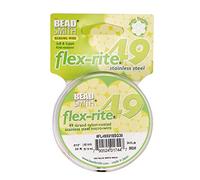 Beadsmith Flex-rite 49 Strand Beading Wire - Metallic Satin Gold - .018 30 ft by Beadsmith