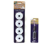 BeadSmith Kumihimo No Tangle Weighted Bobbins 8pc (1 7/8") & Kumihimo Kumi Weight with Alligator Clip