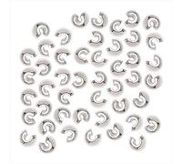 Beadsmith Real Silver Plated Crimp Bead Covers 3Mm (144)