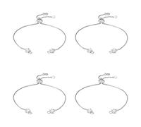 Beadthoven 10pcs Adjustable Slider Bracelets Platinum Brass Slider Extender Chains with Star Crystal Rhinestone Charms for DIY Bracelet Jewelry Making