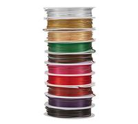 Beadthoven 10Rolls 18Gauge/1mm Tarnish Resistant Copper Wire Mixed Color 82Ft/25M Bendable Jewelry Beading Bare Metal Wires for Jewelry Wrapping Making Floral Sculpture Crafts 2.5M/roll