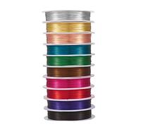 Beadthoven 10Rolls 28Gauge/0.3mm Tarnish Resistant Copper Wire Mixed Color 853Ft/260M Bendable Jewelry Beading Bare Metal Wires for Jewelry Wrapping Making Floral Sculpture Crafts 26M/roll