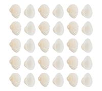 Beadthoven 117pcs Natural Clam Shell Pendants Beach Ocean Seashell Beads Charms for Vase Filler Fish Tank Jewelry Making Hole:1.5-1.6mm