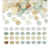 Beadthoven 180pcs Natural Gemstone Beads 6mm Rondelle Heishi Stone Bead Opal Amazonite Quartz Crystal Disc Bead for DIY Craft Necklace Bracelet Jewelry Making, Hole: 0.7-1mm