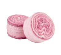 Beadthoven 2 Rolls x 100G Segment Dyed Knitting Yarn 1 mm Soft Thin Mohair Yarn Long Wool Yarns Craft Crochet Yarns for Blanket Pillows Knitting Scarves Sweater Crochet Crafts, Pink