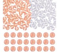 Beadthoven 200Pcs Color Changing Resin Beads 8mm Light Sensitive Color Changing Beads Bulk Round UV Reactive Loose Spacer Bead for DIY Bracelet Necklace Earrings Home Party Decor, Dark Orange