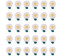 Beadthoven 200Pcs Flower Polymer Clay Beads Cute Daisy Flower Clay Loose Spacer Beads White Flat Floral Bead Charms for DIY Bracelet Necklace Earrings Jewelry Making