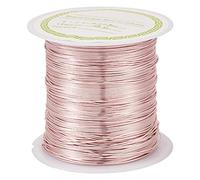 Beadthoven 24Gauge/0.5mm Tarnish Resistant Copper Wire 75 Ft/23M Bendable Metal Wires Rose Gold for Jewelry Wrapping Beading Sculpture Crafts