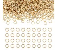Beadthoven 4mm Real 14K Gold Filled Brass Open Jump Rings, Non Tarnish Jump Rings O Ring Connectors for Jewelry Making Bracelets Necklaces Keychain Earrings Findings DIY Repair 600pcs