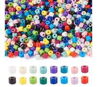 Beadthoven 640pcs Acrylic Pony Beads for Bracelets Making 6.5x5mm Opaque Plastic Pony Beads Colorful Craft Beads Bulk Hair Beads for Braids Jewelry Making Necklace Keychains DIY Crafts