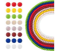 Beadthoven 9 Strand Frosted Glass Beads Strands 9 Colors Opaque Loose Spacer Beads Colorful Glass Beads Bulk for DIY Necklace Bracelet Jewelry Making