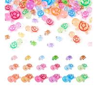 Beadthoven 96pcs Luminous Resin Tortoise Cabochons Glow in The Dark Sea Turtle Nail Charms Tiny Cute Ocean Animal Turtle Figurines for DIY Crafts Nail Art Fish Tank Micro Landscape Decorations