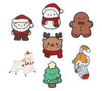 Beadthoven Christmas Theme Enamel Brooches Cute Santa Snowman Cat Alloy Badge Brooches Sheep Gingerbread Man Deer Christmas Tree Lapel Pin for Costumes Bags Decoration