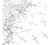 Beadthoven Cross Charms for Jewelry Making Crucifix Cross Pendants Mini Cross Beads Dangles Easter Cross Jewelry Charms for DIY Faith Necklace Bracelets Earrings Making, Brass, No Gemstone