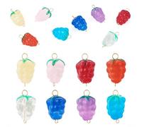 Beadthoven Lampwork Glass Grape Charms for Jewelry Making Colorful 3D Grapes Fruit Dangle Charms Tiny Handmade Fruit Food Pendants for Bracelets Necklace Earrings Keychains DIY Crafts Supplies, 22 mm
