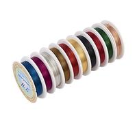 Beadthven 10Roll 24 Gauge/0.5mm Tarnish Resistant Copper Wire Mixed Color 262Ft(80m) Bendable Jewelry Beading Metal Wire for DIY Floral Craft Making Wrapping Pendants 8M/roll