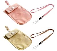 beaeuiii 4 pcs bra wallet women travel, hidden travel wallet(Khaki/pink) | hidden wallets for travel with Adjustable Elastic Strap, Suitable for All Bra Sizes, store Credit Cards,Money,Valuables