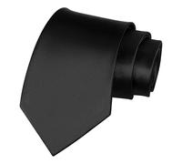 Beaface Men Ties 3.15" Solid Color Ties for Men Wedding Business School Neckties (Black)