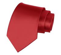 Beaface Men Ties 3.15" Solid Color Ties for Men Wedding Business School Neckties (Red)