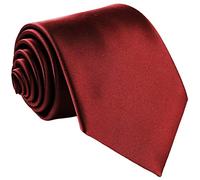 Beaface Men's Tie Solid Color Neckties For Men Business Wedding Formal Ties (Burgundy)