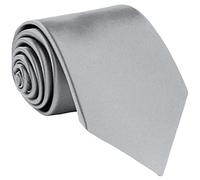 Beaface Men's Tie Solid Color Neckties For Men Business Wedding Formal Ties (Light Grey)