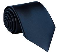 Beaface Men's Tie Solid Color Neckties For Men Business Wedding Formal Ties (Navy)