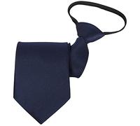 Beaface Men's Tie Zipper Ties for Men Pretied Neckties Adjustable Men Ties Business Wedding Formal Ties (Navy)