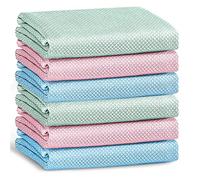 Beaface Microfibre Cleaning Cloths Fish Scale Cloth Nanoscale Cloths Lint Free Streaks Free Polishing Cleaning Cloths for Windows Mirrors Glass Dishes (6 PCS, 30 x 40 cm)
