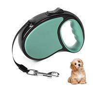 Beaface Retractable Dog Lead for Small Medium Dogs Up to 20KG, Retractable Dog Leads 16ft/5M, Extendable Dog Leads with Anti-Slip Handle, Anti-Tangled Strong Nylon Tape (Green)