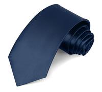 Beaface Ties for Men 3.15" Formal Men Tie Wedding Business Solid Color Neck Ties (Navy)