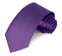 Beaface Ties for Men 3.15" Formal Men Tie Wedding Business Solid Color Neck Ties (Purple)