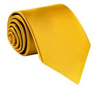 Beaface Ties for Men Solid Color, Men Ties Silk Neck Ties for Business Wedding (Gold Yellow)