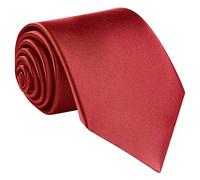 Beaface Ties for Men Solid Color, Men Ties Silk Neck Ties for Business Wedding (Red)
