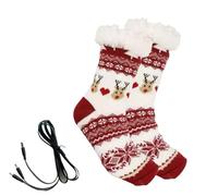 Beafaoo Heated Socks for Women Men, Christmas Electric Socks, Heated Sock Rechargeable Rechargeable Heat Up to 55 Degrees, Feet Warmers for Home, Travel and Work