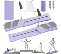 Beafaoo Split-Type 8-in-1 Pilates Reformer Board, Multifunction Home Workout Kit with Resistance Bands, Towel and Drawstring Bag, Core, Abs, Arms and Full-Body Training