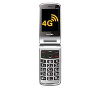 Beafon, SL645, LTE 4G, Silverline, Senior Mobile Phone SOS Emergency Call Button, Folding Mobile Phone, XXL Interior Display 2.8 Inch (7.11 cm) / XXL Colour Exterior Display 1.77 Inch (4.49 cm