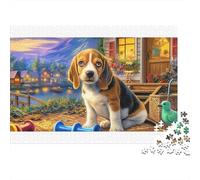 Beagle 100% Recycled Cardboard Beagle by Village Market 1000 Piece Puzzle for Adults The Impossible Challenge Fun Present 52x38cm/1000pcs