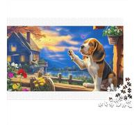 Beagle 100% Recycled Cardboard Beagle in Coastal Bluff 1000Pc Puzzle Adults Unique Classic Educational Games Brainteasing 52x38cm/1000pcs
