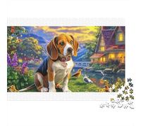 Beagle 100% Recycled Cardboard Beagle in Sunny Vineyard 1000Pc Jigsaw Puzzles For Adults & Kids Fun Present 38x26cm/1000pcs