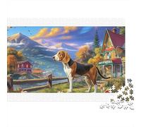 Beagle 100% Recycled Cardboard Beagle in Tiny Village 1000Pc Puzzle Adults Unique Classic Educational Games Brainteasing 70x50cm/1000pcs