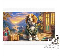 Beagle 100% Recycled Cardboard Beagle with Tiny Elves 1000Pc Jigsaw Adult Jigsaws Classic Educational Games 52x38cm/1000pcs