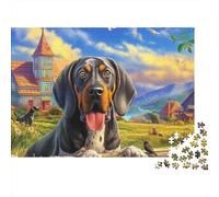 Beagle 1000 Pc Premium Cardstock Jigsaw Puzzle Set, Stress Relief Jigsaw in Flower Field for Adults, Educational Game Challenge, Fun Home Activity, for Her/Him 38x26cm/1000pcs