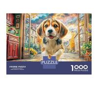 Beagle 1000 Pc Sturdy Cardboard Classic Jigsaw Puzzle Dog Art for Adults & Kids 12+, Stress Relief Puzzle, Decompression & Wall Decor, Ultimate Relaxation Gift 70x50cm/1000pcs