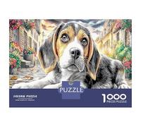 Beagle 1000 Piece Beagle Cozy Premium Cardstock Jigsaw Puzzle Set Adult Jigsaws Educational Challenge Fun Present Value Pack Wall Decor 70x50cm/1000pcs