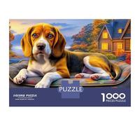 Beagle 1000 Piece Cozy Cottage Repose Matte Finish Cardboard Puzzle Teenagers Advanced Puzzlers Rainy Day Indoor Hobby Activity 1000pc52x38cm/1000pcs