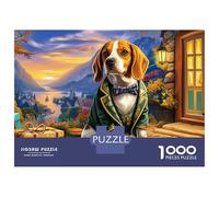 Beagle 1000 Piece Cozy Porch Stance Dust-Free Sturdy Cardboard Puzzle Advanced Puzzlers Birthday Present Indoor Hobby Rainy Day Fun 1000pc70x50cm/1000pcs