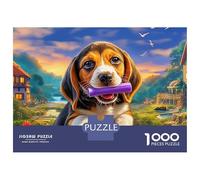 Beagle 1000 Piece Educational Puzzle, Paper, Adults Teens Cheerful Garden Pause Puzzles, Gift & Party Activity 38x26cm/1000pcs