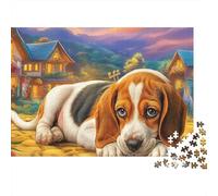 Beagle 1000 Piece Extra Thick Cardboard Jigsaw Puzzle for Adults And Kids Age 12 Years Up Pet Dog Mind Relaxation Fun Present Activity Wall Decor 52x38cm/1000pcs