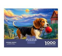 Beagle 1000 Piece Flower Dash with Object Dust-Free Sturdy Cardboard Puzzle Advanced Puzzlers Birthday Present Indoor Hobby Fun 1000pc70x50cm/1000pcs